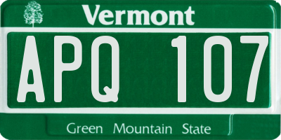 VT license plate APQ107
