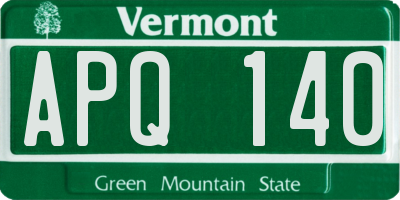 VT license plate APQ140