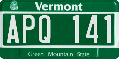 VT license plate APQ141