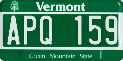 VT license plate APQ159