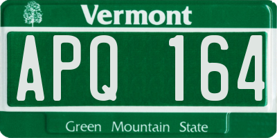 VT license plate APQ164