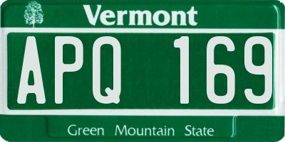 VT license plate APQ169