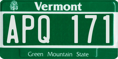 VT license plate APQ171