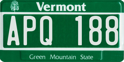 VT license plate APQ188