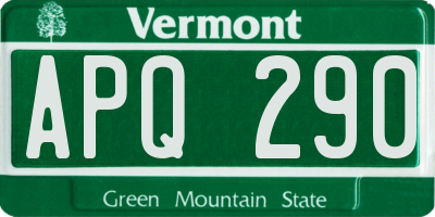 VT license plate APQ290
