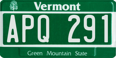 VT license plate APQ291