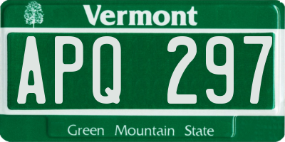 VT license plate APQ297