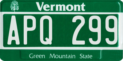 VT license plate APQ299