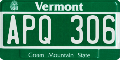 VT license plate APQ306