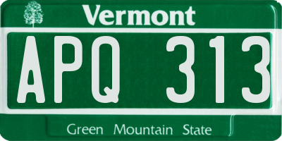 VT license plate APQ313