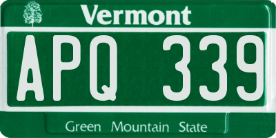 VT license plate APQ339