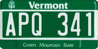 VT license plate APQ341
