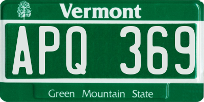 VT license plate APQ369