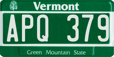 VT license plate APQ379