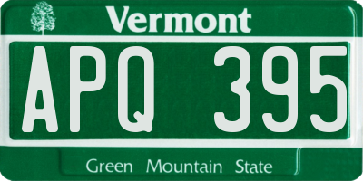 VT license plate APQ395