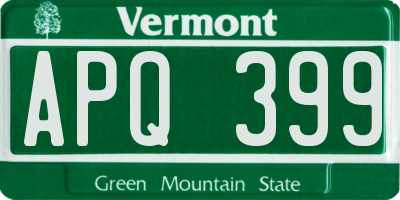 VT license plate APQ399