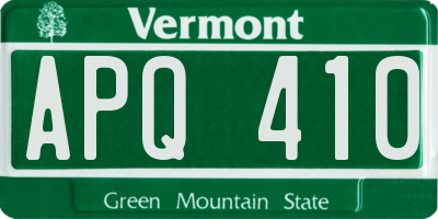 VT license plate APQ410