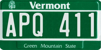 VT license plate APQ411