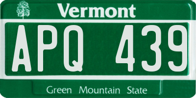 VT license plate APQ439