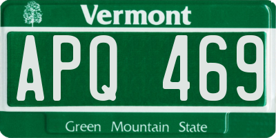 VT license plate APQ469