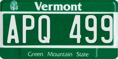 VT license plate APQ499
