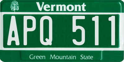 VT license plate APQ511