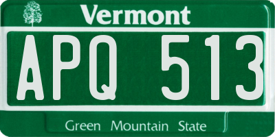 VT license plate APQ513