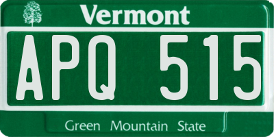 VT license plate APQ515