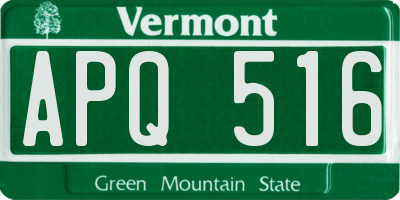 VT license plate APQ516