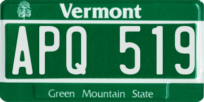 VT license plate APQ519