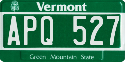 VT license plate APQ527