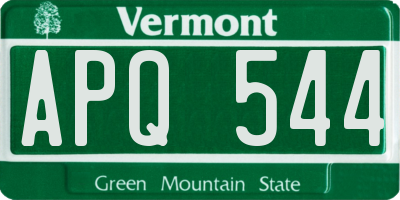 VT license plate APQ544