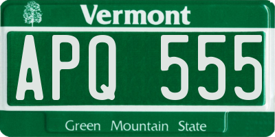VT license plate APQ555