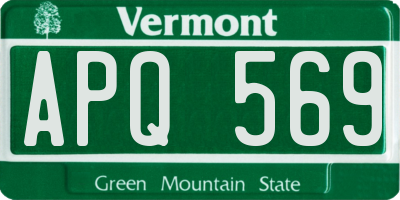 VT license plate APQ569