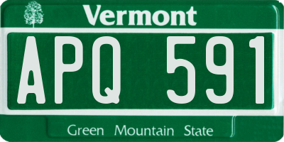 VT license plate APQ591