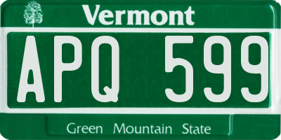 VT license plate APQ599