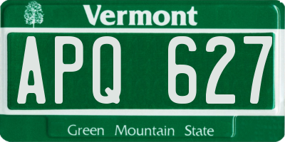 VT license plate APQ627