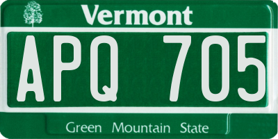 VT license plate APQ705