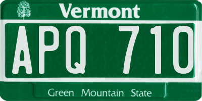 VT license plate APQ710