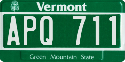 VT license plate APQ711