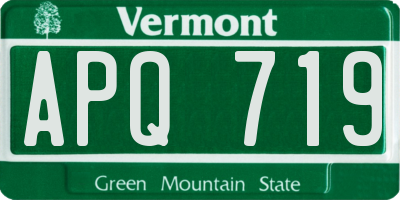 VT license plate APQ719