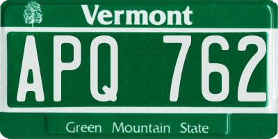 VT license plate APQ762