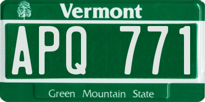 VT license plate APQ771