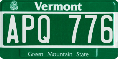 VT license plate APQ776