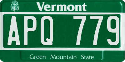 VT license plate APQ779