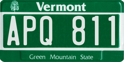 VT license plate APQ811