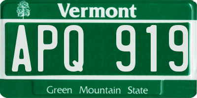 VT license plate APQ919