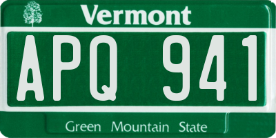 VT license plate APQ941