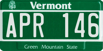 VT license plate APR146