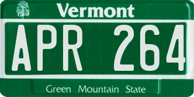 VT license plate APR264